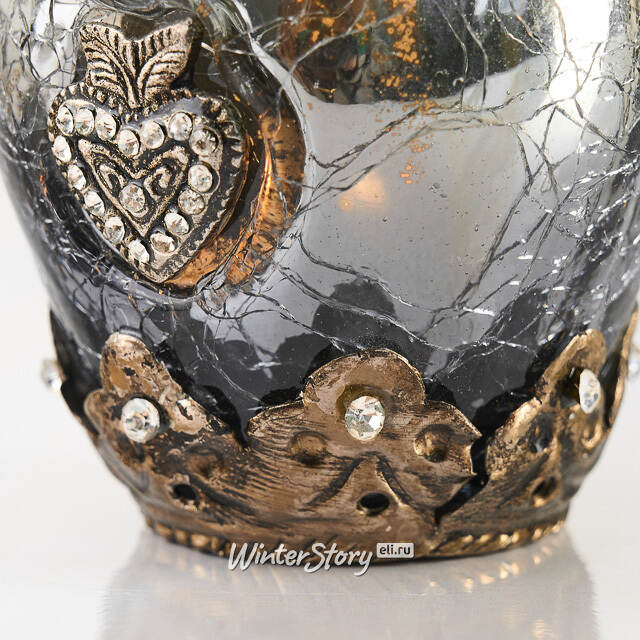 Подсвечник Очарование ночи 8 см, графит глянец Kaemingk