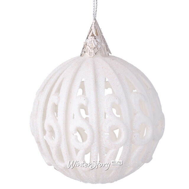 Елочный шар Морозное Кружево 9 см Forest Market