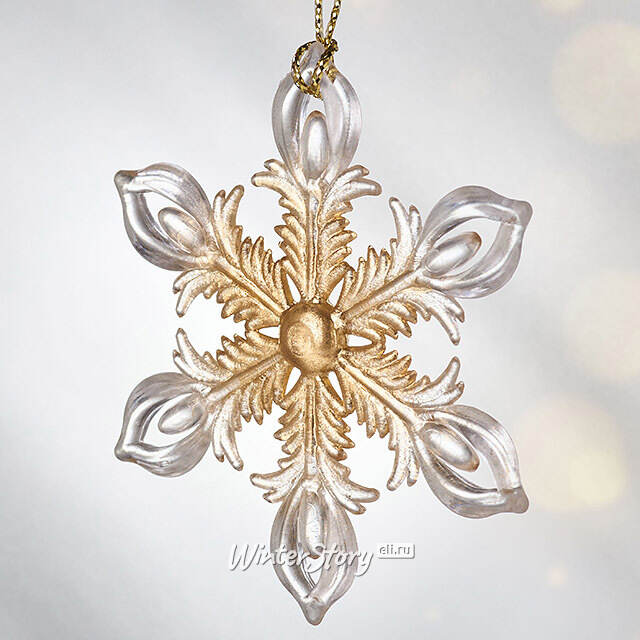 Елочная игрушка Снежинка - Первый снег во Флоренции 7 см, подвеска Forest Market