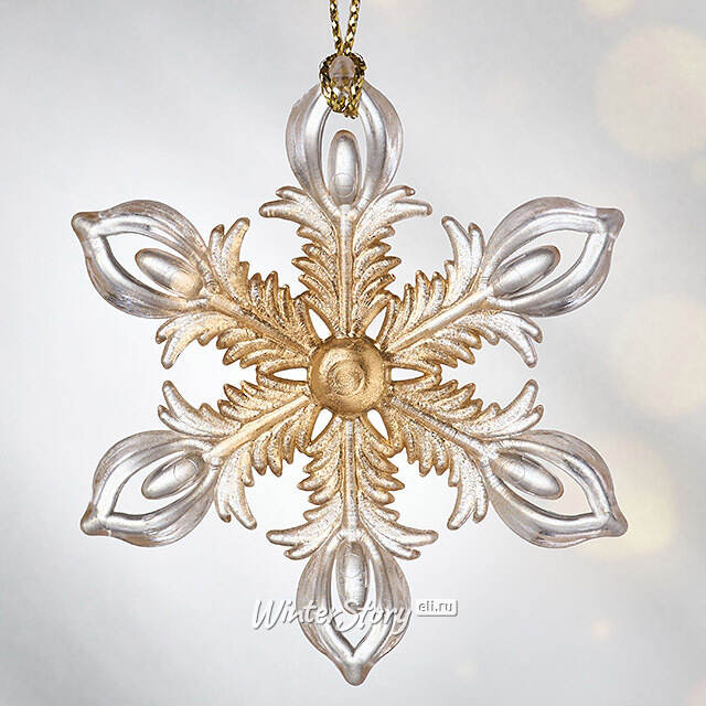 Елочная игрушка Снежинка - Первый снег во Флоренции 7 см, подвеска Forest Market