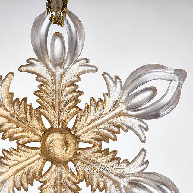 Елочная игрушка Снежинка - Первый снег во Флоренции 7 см, подвеска Forest Market