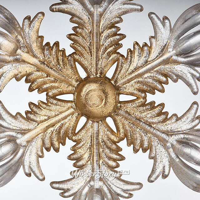 Елочная игрушка Снежинка - Первый снег во Флоренции 7 см, подвеска Forest Market