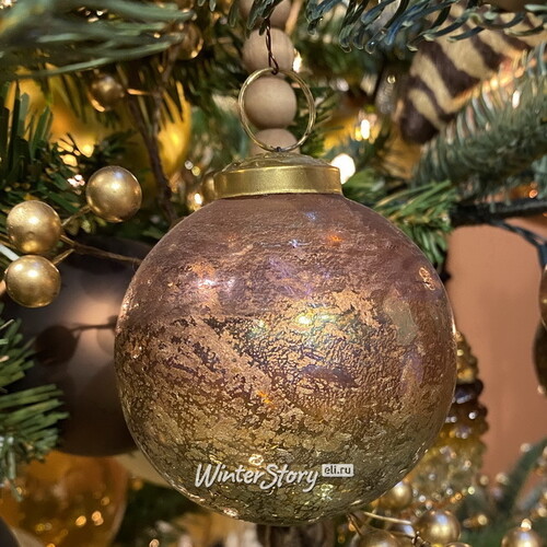 Винтажный елочный шар Грюйер 10 см, стекло Kaemingk