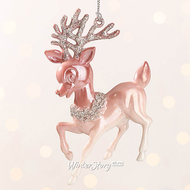 Елочная игрушка Олененок Марлен из Розовой Долины 12 см, подвеска Forest Market