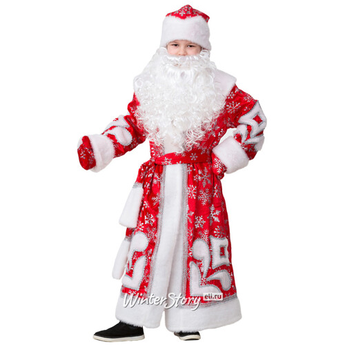 Карнавальный костюм Дед Мороз с узорами, рост 122 см Батик