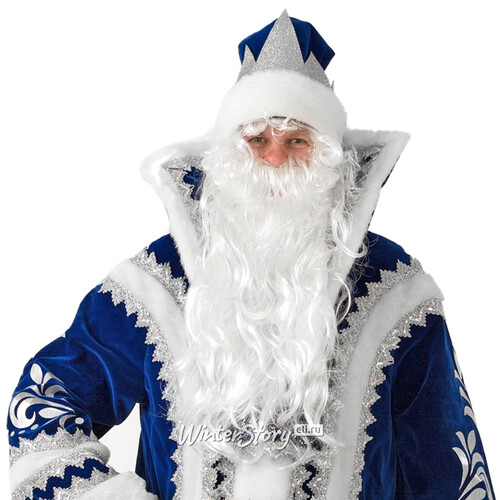 Карнавальный костюм для взрослых Дед Мороз Купеческий синий, 54-56 размер Батик