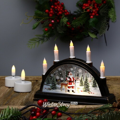 Новогодний светильник Дед Мороз 15 см, батарейки Serpantin