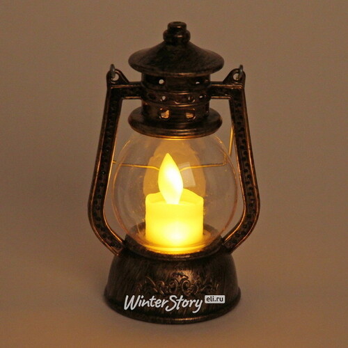 Светодиодный фонарик с имитацией пламени Загадочная Лампа 12*7 см, на батарейках Serpantin