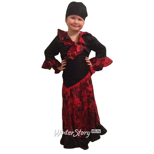 Карнавальный костюм Цыганка, рост 122-134 см, черный Бока С