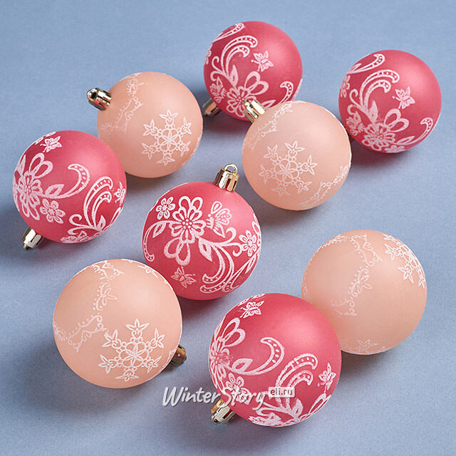 Набор пластиковых шаров Tutte Corde: Венецианский закат 6 см, 9 шт Winter Deco