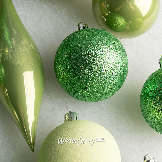 Набор пластиковых шаров Кастелло: Spring Green 6-14 см, 26 шт Winter Deco