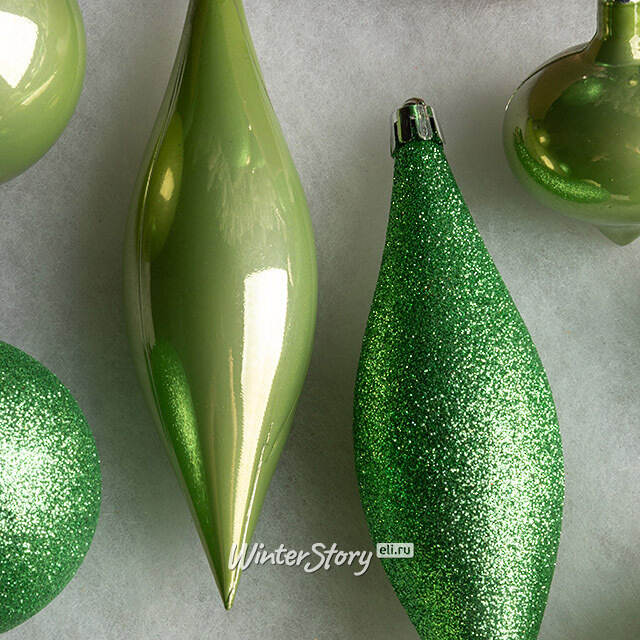 Набор пластиковых шаров Кастелло: Spring Green 6-14 см, 26 шт Winter Deco
