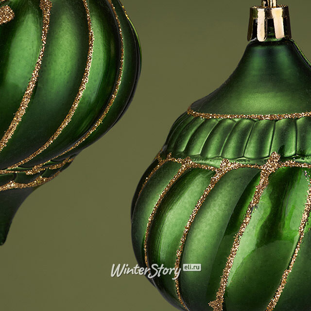 Пластиковые шары Луковки Verde Ramona 10 см, 2 шт Winter Deco