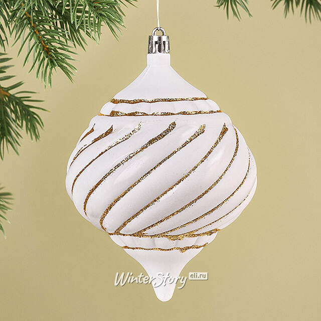 Елочная игрушка Blanco Ramona 14 см белая, пластик Winter Deco