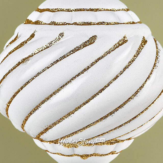 Елочная игрушка Blanco Ramona 14 см белая, пластик Winter Deco