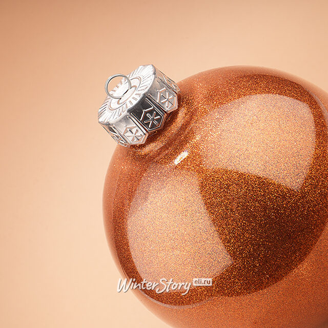Елочные ПЭТ шары Albertine - Bronze Sunset 15 см, 3 шт Winter Deco