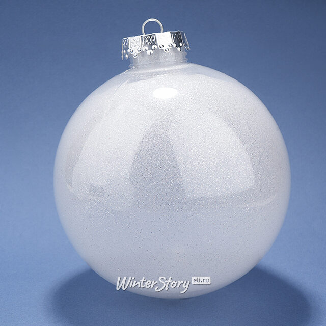 Елочные ПЭТ шары Albertine - Glaze White 15 см, 3 шт Winter Deco