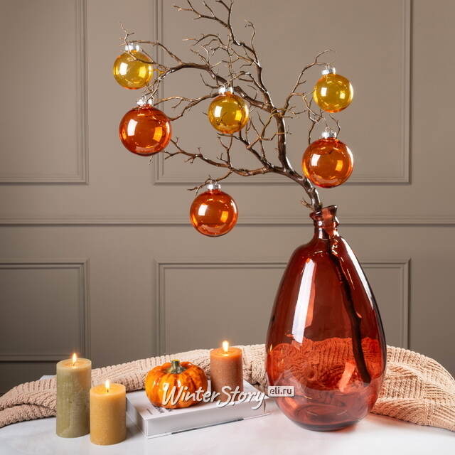 Набор елочных игрушек Тыковки 7 см, 4 шт, подвеска Edelman