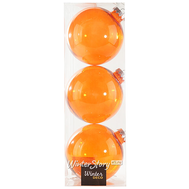 Елочные ПЭТ шары Albertine - Flaming Sky 15 см 3 шт Winter Deco