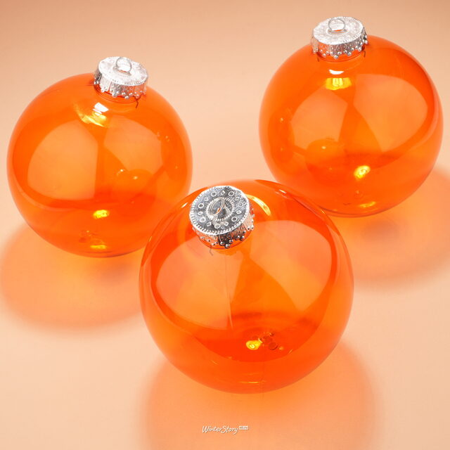 Елочные ПЭТ шары Albertine - Flaming Sky 15 см 3 шт Winter Deco