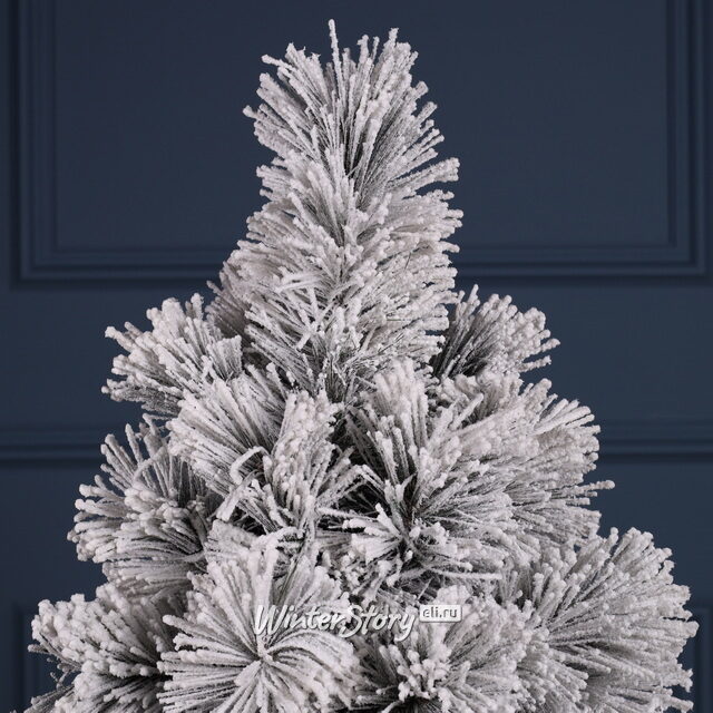 Искусственная елка с лампочками Монблан заснеженная 120 см, 100 теплых белых LED ламп, ЛЕСКА Winter Deco