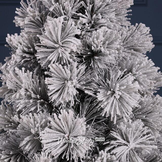 Искусственная елка с лампочками Монблан заснеженная 120 см, 100 теплых белых LED ламп, ЛЕСКА Winter Deco