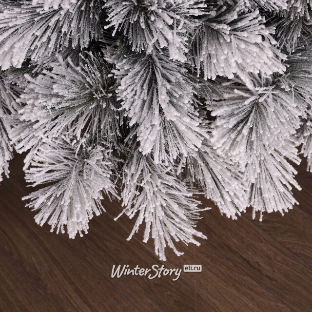 Искусственная елка с лампочками Монблан заснеженная 120 см, 100 теплых белых LED ламп, ЛЕСКА Winter Deco