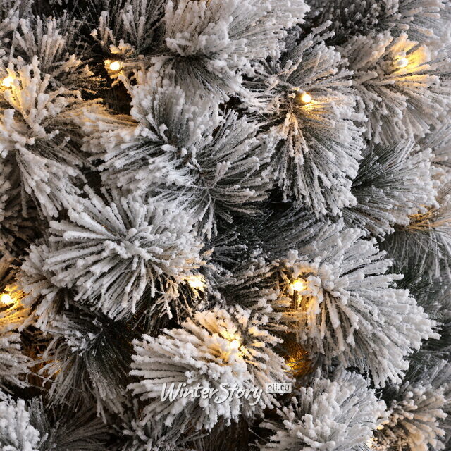 Искусственная елка с лампочками Монблан заснеженная 260 см, 450 теплых белых LED ламп, ЛЕСКА Winter Deco