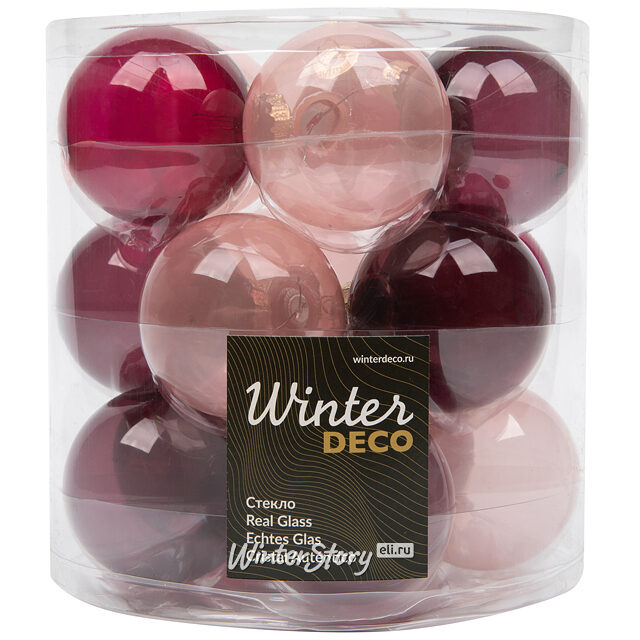 Елочные шары Bubble: Королевская Грация 6 см, 15 шт, стекло Winter Deco