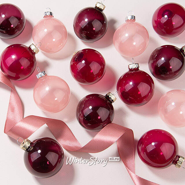 Елочные шары Bubble: Королевская Грация 6 см, 15 шт, стекло Winter Deco