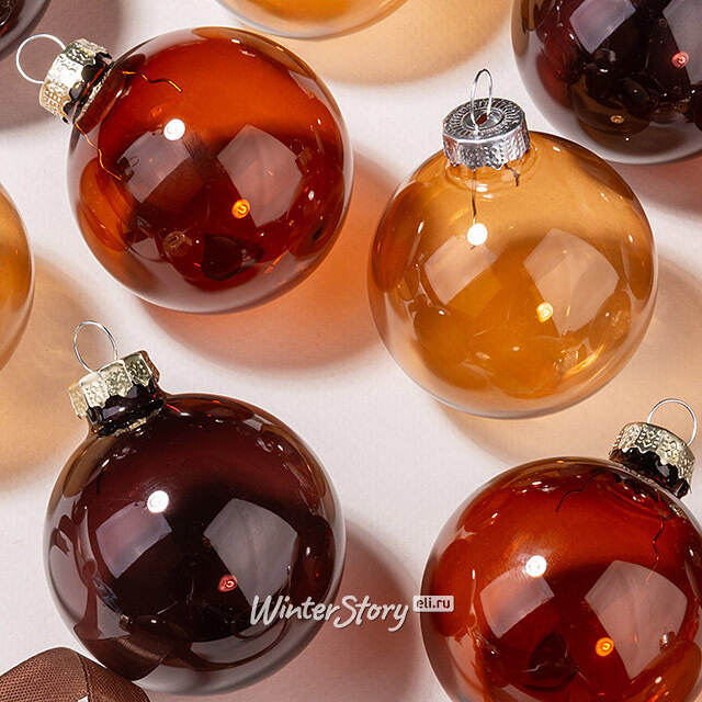 Елочные шары Bubble: Карамельная Фантазия 6 см, 15 шт, стекло Winter Deco