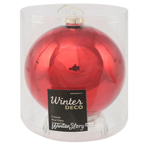 Стеклянный елочный шар Royal Classic 15 см, красный Winter Deco