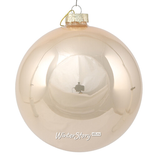 Стеклянный елочный шар Royal Classic 15 см, перламутровый Winter Deco