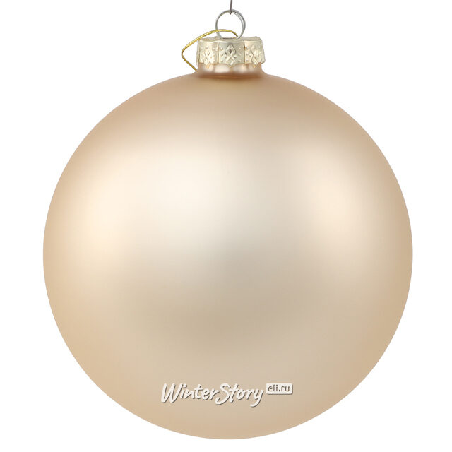 Стеклянный елочный шар Royal Classic 15 см, перламутровый матовый Winter Deco