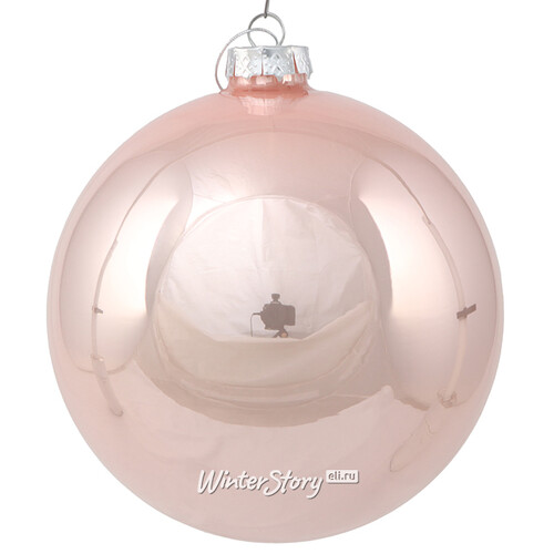 Стеклянный елочный шар Royal Classic 15 см, розовый бутон Winter Deco