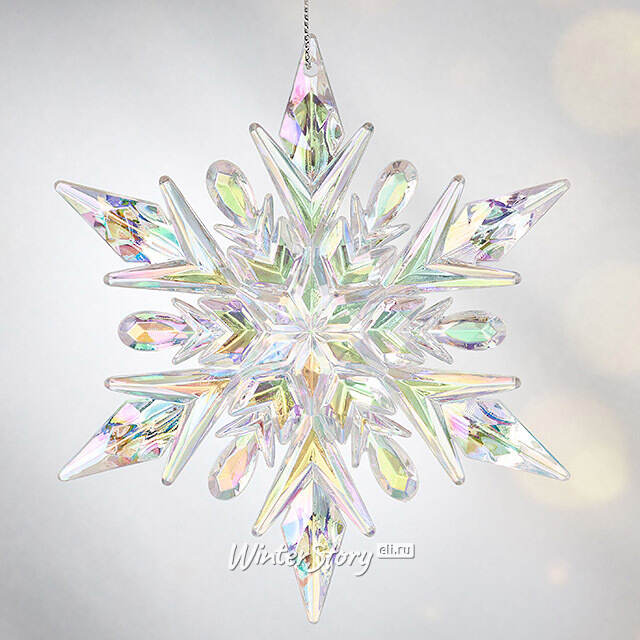 Елочная игрушка Снежинка - Mystery Winter 12 см перламутровая, подвеска Forest Market