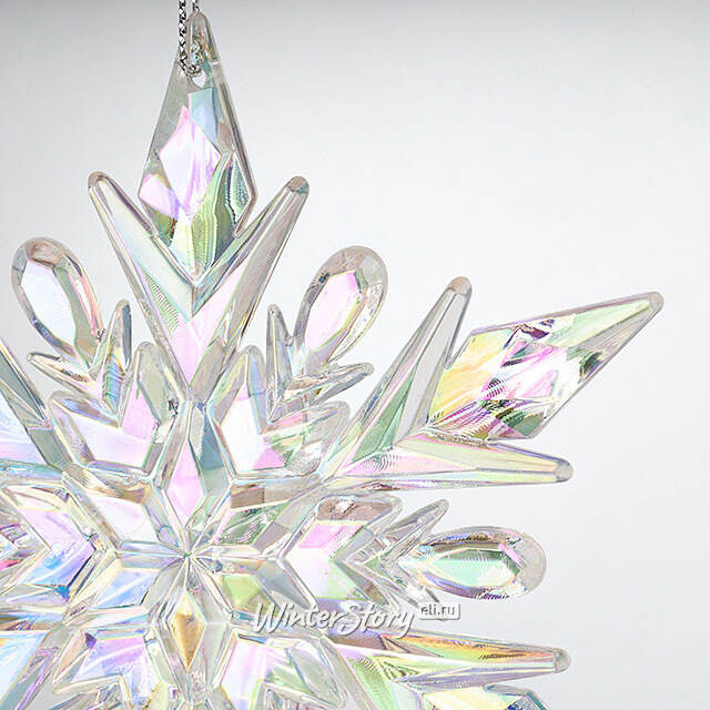 Елочная игрушка Снежинка - Mystery Winter 12 см перламутровая, подвеска Forest Market
