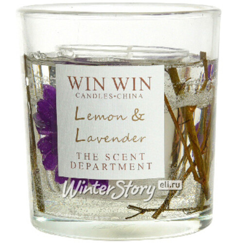 Ароматическая свеча в стакане Win Collection - Лимон и Лаванда 9 см Kaemingk