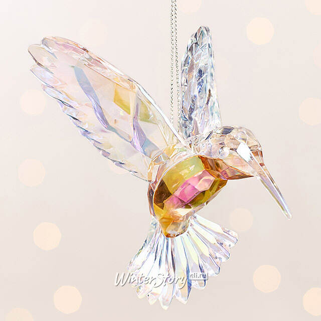 Елочная игрушка Птичка Colibri De Cristal 11 см, подвеска Forest Market