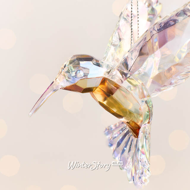 Елочная игрушка Птичка Colibri De Cristal 11 см, подвеска Forest Market