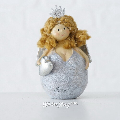 Декоративная фигурка Ангелочек Эмилия с сердечком 8 см Boltze