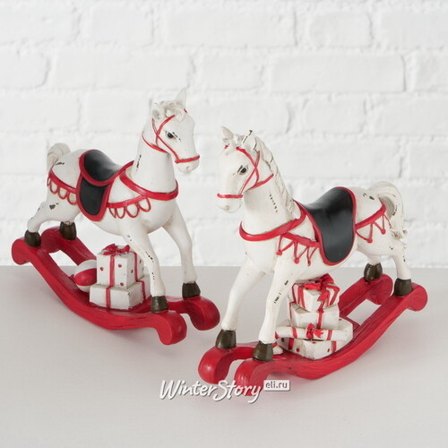 Декоративная фигурка Рождественская Лошадка-качалка 19 см Boltze