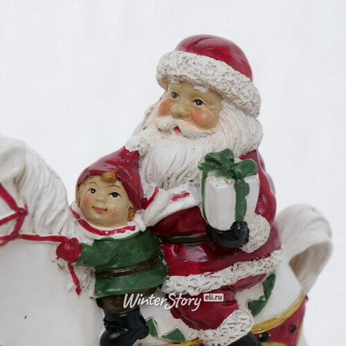 Новогодняя фигурка Санта Клаус и малыш Стю 13 см Boltze
