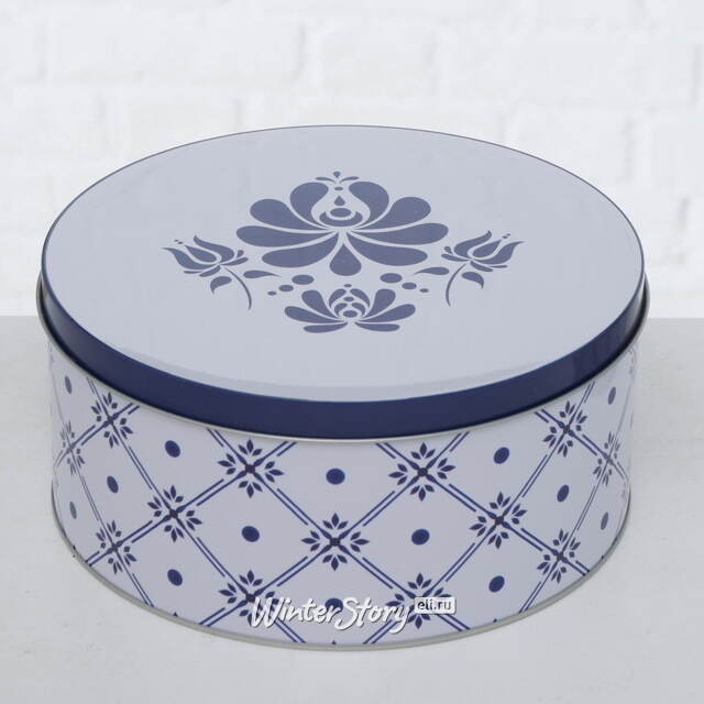 Набор металлических банок для хранения Royal Delft 14-20 см, 3 шт Boltze