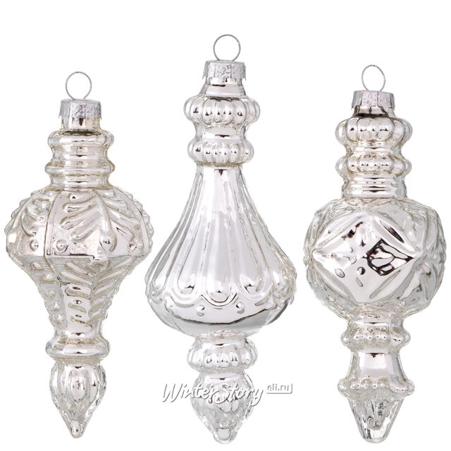 Набор елочных подвесок Граньяно 14 см, 12 шт, стекло Boltze