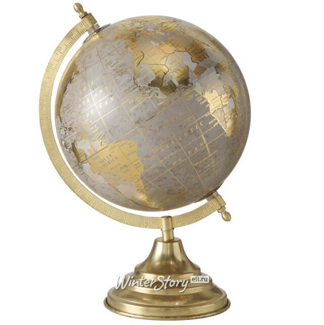 Декоративный глобус Carwood 31 см пепельный Boltze