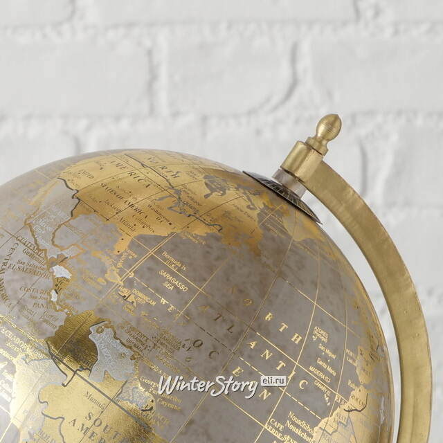 Декоративный глобус Carwood 31 см пепельный Boltze