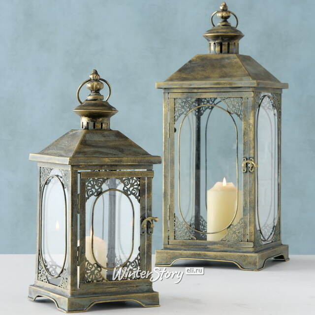 Набор металлических подсвечников-фонарей Тампере 37-54 см, 2 шт Boltze