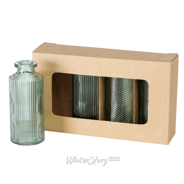 Набор стеклянных ваз Salient Rochelle 14 см, 4 шт Boltze