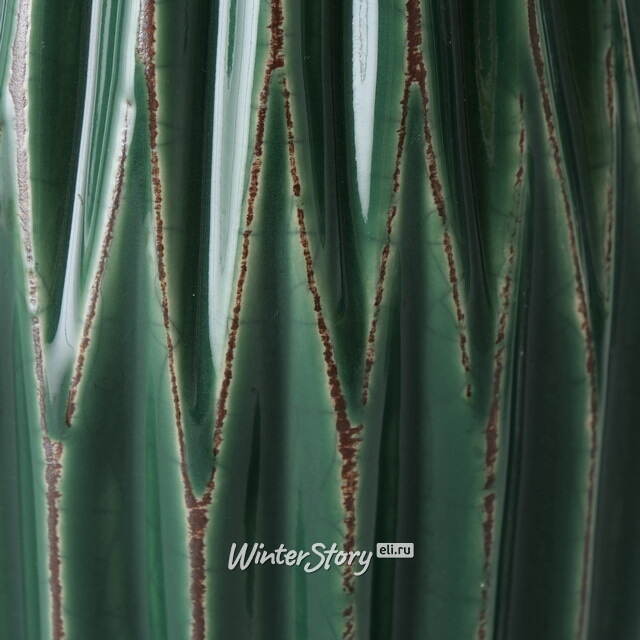 Керамическая ваза Жюстин 24 см малахитовая Boltze